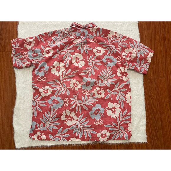 Reyn Spooner Phil Edwards Men’s Hawaiian Red Cotton Short Sleeve Shirt Sz. XL - Picture 7 of 11